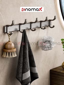 Thumbnail Móc treo quần áo dán tường Enomax đa năng. Chất liệu nhôm hàng không cao cấp, chống gỉ. Bảo Hành 10 Năm ( Eno 0151 ) 2
