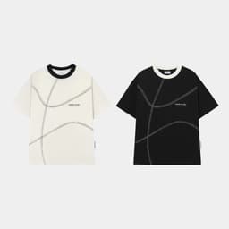 Thumbnail Áo Thun Teelab Wavy Line T-Shirt Unisex Form Oversize Local Brand TS198 1