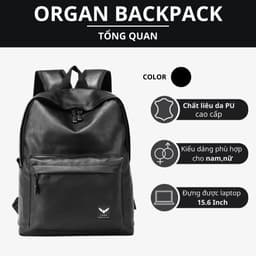 Thumbnail Balo da nam nữ LAZA Organ Backpack 499 - Chất liệu da nhập khẩu chống thấm nước 2