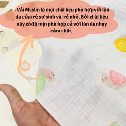 Thumbnail Yếm Tam Giac Muslin Cao Cấp Cho Bé Trai, Bé Gái 4