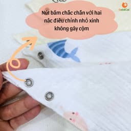 Thumbnail Yếm Tam Giac Muslin Cao Cấp Cho Bé Trai, Bé Gái 3