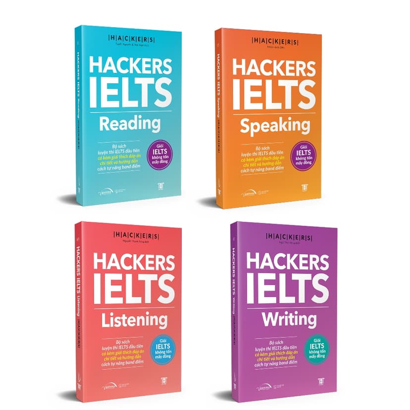 Ảnh Sách - Bộ 4 Cuốn Hackers IELTS ( Listening + Reading + Speaking + Writing) 1