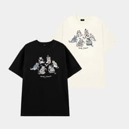 Thumbnail Áo Thun Teelab Gambling Cats Unisex Form Oversize Local Brand Tshirt TS150 1