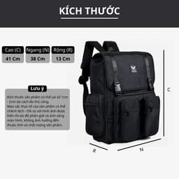 Thumbnail Balo LAZA Simple Backpack 500 - Hàng thiết kế cao cấp trượt nước - Bảo hành trọn đời 3