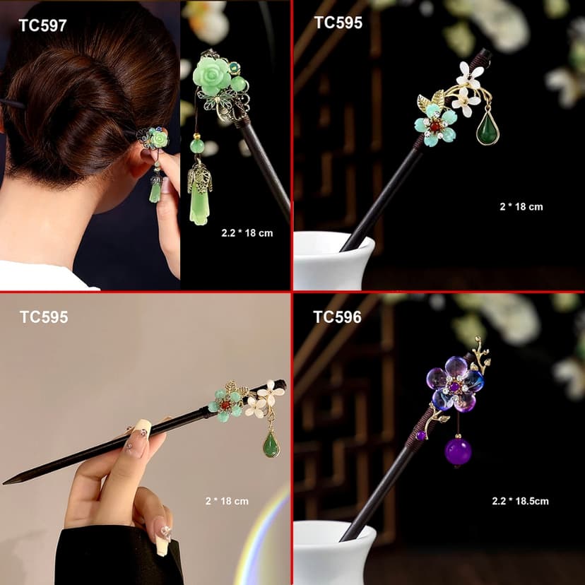 Ảnh GOTI - Trâm Cài Tóc Phong Cách Cổ Điển, Cổ Trang, Hiện Đại Phụ Kiện Trang Trí Dành Cho Nữ TC509 2