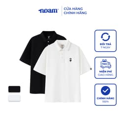 Thumbnail Áo Polo Form rộng NOAM Teeny Homies Cotton 100% mềm mịn vượt trội - Màu đen/ trắng 1