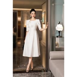 Thumbnail Đầm Nữ Dự Tiệc MY WAY Đính Hoa Tay Lỡ Cao Cấp 5MD08146 1