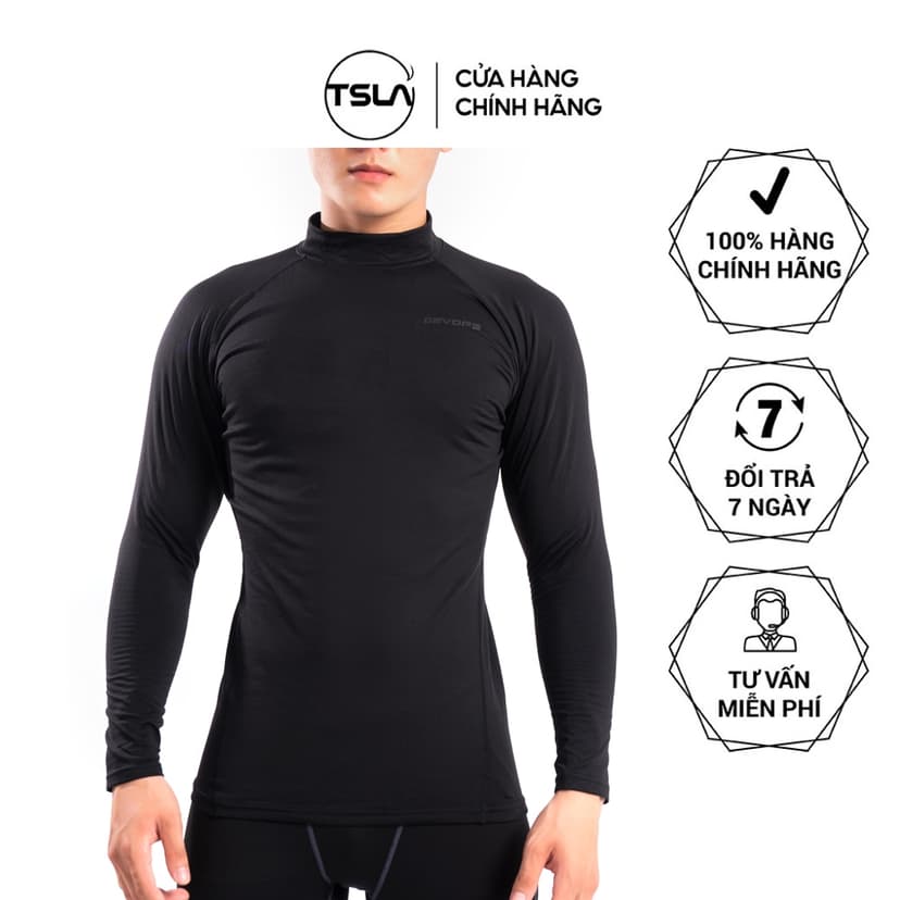 Ảnh Áo giữ nhiệt LÓT LÔNG cừu mềm mịm mỏng nhẹ thoáng khí slimfit mặc bên trong mùa lạnh DEL1006 1
