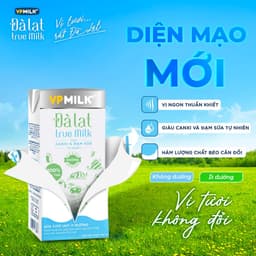 Thumbnail Sữa tươi UHT Đà Lạt True Milk VPMilk không đường hộp 180ml (thùng 48 hộp) 3