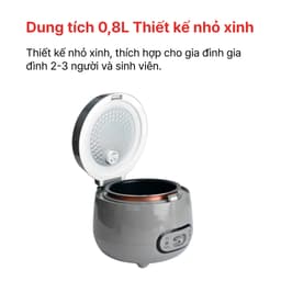 Thumbnail NỒI CƠM ĐIỆN NẮP GÀI 0.8L HAPPYCOOK, HCJ-080G 2