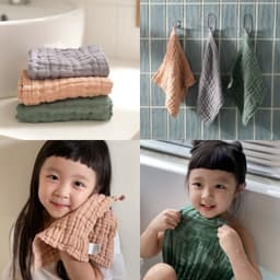 Thumbnail Khăn lau mặt L'Ange chất liệu vải bông 9 lớp 22x22cm cho bé (set 3 cái) 2