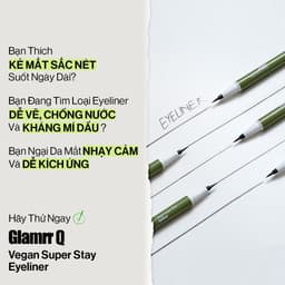 Thumbnail Kẻ Mắt Glamrr Q Chống Nước Thuần Chay VEGAN SUPER STAY EYELINER (0.6g) 2