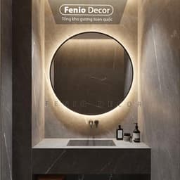Thumbnail Gương đèn led cảm ứng FENIO hình tròn treo tường nhà tắm decor phòng ngủ phòng khách 3