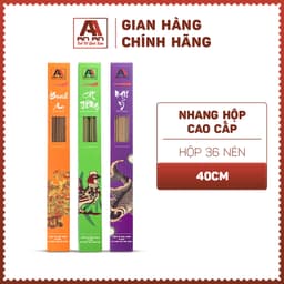 Thumbnail Nhang Sạch Cao Cấp AN AN, hộp tiện lợi 36 nén kích thước dài 38cm, mang tài lộc đến mọi nhà. 2