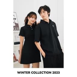 Thumbnail Áo Polo Form rộng NOAM Teeny Homies Cotton 100% mềm mịn vượt trội - Màu đen/ trắng 4