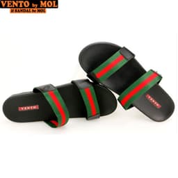 Thumbnail Dép nam Vento 2 quai ngang VT4910B màu đen | Vento  VT4910 3