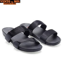 Thumbnail Dép nam Vento 2 quai ngang VT4910B màu đen | Vento  VT4910 2