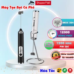 Thumbnail Máy đánh bọt cà phê, Sipanic đánh trứng cầm tay mini không dây đa năng 3 chế độ,pin sạc 1200mAh 1