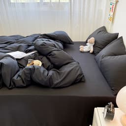 Thumbnail Bộ vỏ chăn ga gối cotton tici LIDACO notag - Full đen 2