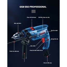 Thumbnail Bộ máy khoan động lực Bosch GSB 550 SET 100 món 550W GWS 600 600W bảo hành 12 tháng 4