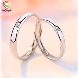 Thumbnail Nhẫn đôi bạc Ý 925 Huệ Ngân - Tình Yêu thuần khiết RR1735 3