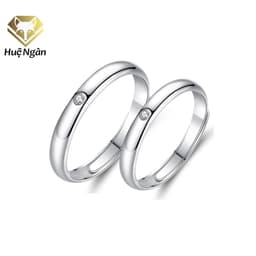 Thumbnail Nhẫn đôi bạc Ý 925 Huệ Ngân - Tình Yêu thuần khiết RR1735 1