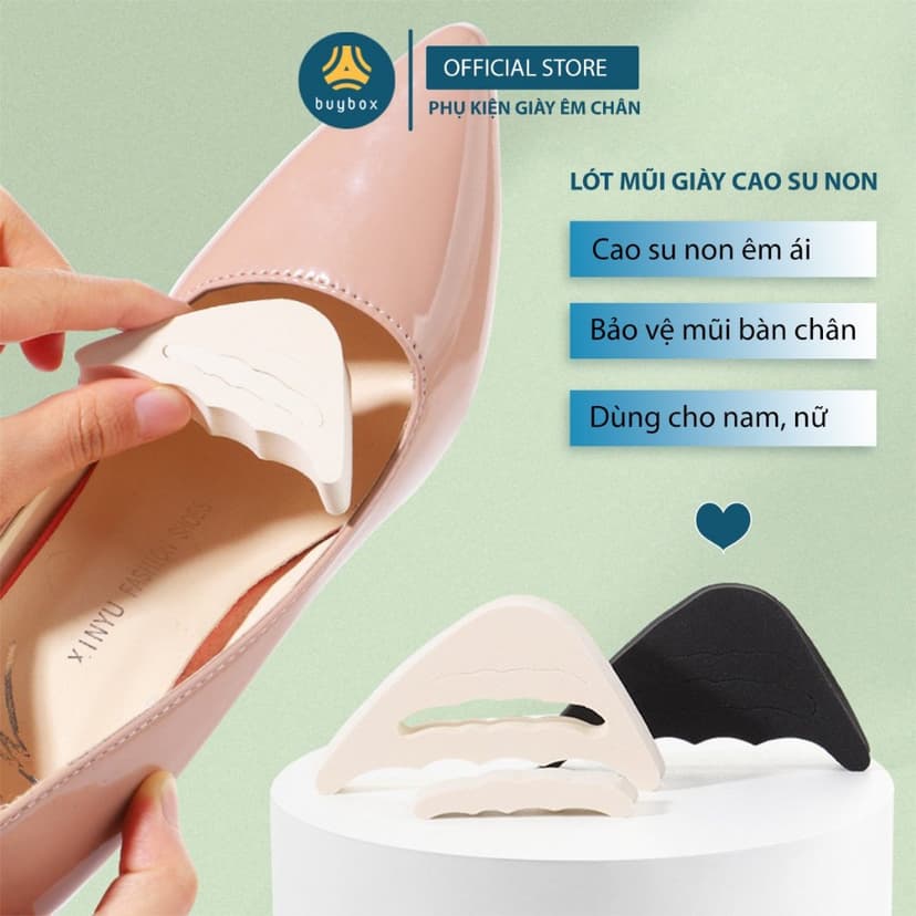Ảnh Lót mũi giày cao gót cao su non đệm êm ngón chân - buybox - BBPK50 1
