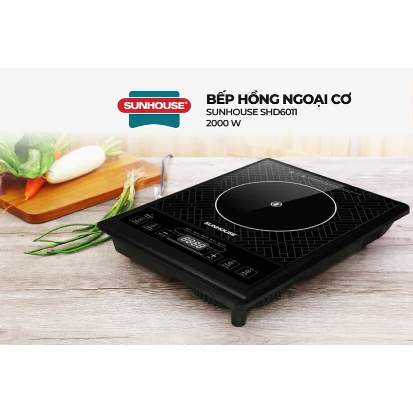 Ảnh Bếp đơn hồng ngoại Sunhouse SHD6011 - Công suất 2000W - Phím bấm điện tử - 5 chế độ nấu - Bảo hành 12 tháng 3