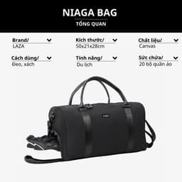 Thumbnail Túi du lịch nam nữ LAZA Niaga Bag 591 - chất liệu canvas chống thấm nước 2