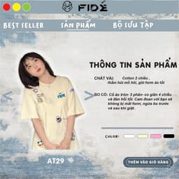 Thumbnail Áo thun FIDE SHARK BABYB unisex form rộng cổ tròn SHARK - AT29 3