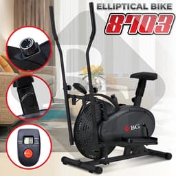 Thumbnail BG - 8703 Xe đạp tập thể dục đa năng , cử động toàn thân tại nhà , máy tập elip có đồng hồ hiển thị 1