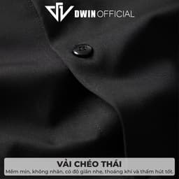 Thumbnail Áo sơ mi nam nữ dài tay DWIN trơn basic chất nhung chéo Hàn cao cấp chống nhăn 4