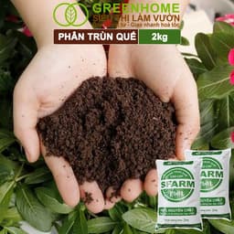 Thumbnail Phân Trùn Quế Greenhome, Bao 2kg, Dinh Dưỡng Hữu Cơ, Không Mùi, Tốt Cho Lan, Bonsai, Rau, Cây Trái. 2
