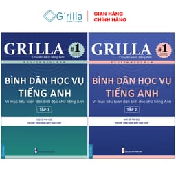 Thumbnail Sách - Combo Bình dân học vụ tiếng Anh Tập 1-2 GRILLA, kèm App 1