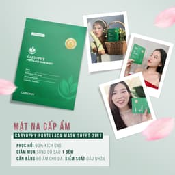 Thumbnail Hộp 10 miếng mặt nạ Caryophy Portulaca Mask Sheet Hàn Quốc cấp ẩm dưỡng da giảm mụn mờ thâm 3