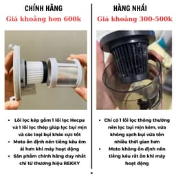 Thumbnail Máy hút bụi giường nệm đệm cầm tay đèn UV diệt khuẩn REKKY không dây cao cấp, lực hút mạnh [HÀNG CHÍNH HÃNG] 3