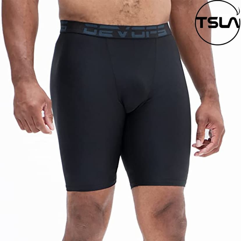 Ảnh Quần legging giữ nhiệt thể thao thun ôm đùi short tập gym bó cơ pro combat đá bóng rổ TSLA DEL1004 4