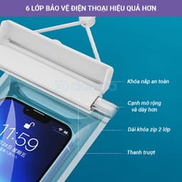 Thumbnail Túi chống nước điện thoại cao cấp DOROGO tiêu chuẩn ipx8 bền bỉ khi đi bơi lặn du lịch dã ngoại 4