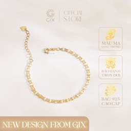 Thumbnail Lắc tay bạc 925 Gix Jewel mạ vàng dây đôi SPGLT12 1