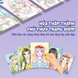 Thumbnail Combo Sách trang điểm công chúa (5 cuốn) (Tô màu và bóc dán hơn 500+ sticker trang điểm) cho bé gái 2
