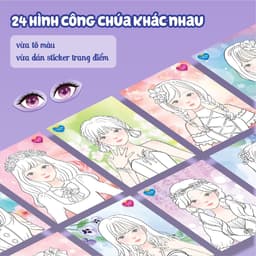 Thumbnail Combo Sách trang điểm công chúa (5 cuốn) (Tô màu và bóc dán hơn 500+ sticker trang điểm) cho bé gái 3