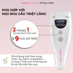 Thumbnail Máy triệt lông lạnh 9 MỨC mini vĩnh viễn LESCOLTON  tích hợp 3 chức năng triệt lạnh,trẻ hóa da, hỗ trợ trị thâm 2024 3