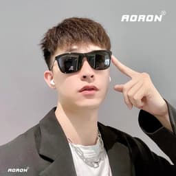 Thumbnail Kính Mát Nam Nữ, Mắt Kính Phân Cực Thời Trang Chống Tia UV400, Gọng Kính Vuông Magie AK010 - AORON 3