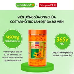 Thumbnail Viên Uống Sữa Ong Chúa Costar Royal Jelly 1450mg Hỗ Trợ Đẹp, Mịn Màng Da 365 Viên 3