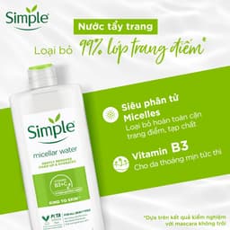 Thumbnail Nước Tẩy Trang Simple Kind To Skin Micellar Water Sạch Sâu Dịu Nhẹ Da Nhạy Cảm 200ml 4