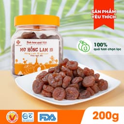 Thumbnail Ô mai (xí muội) mơ Hồng Lam 10, dạng hộp. Dòng ô mai cao cấp không hạt của Hồng Lam vị chua ngọt 1