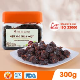 Thumbnail Ô mai (xí muội) mận xào chua ngọt Hồng Lam, dạng hộp. Có vị chua, ngọt, dẻo của gừng 2