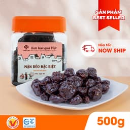 Thumbnail Ô mai (xí muội) mận dẻo đặc biệt Hồng Lam, dạng hộp. Có vị chua, ngọt dẻo 3