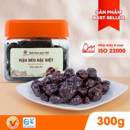 Thumbnail Ô mai (xí muội) mận dẻo đặc biệt Hồng Lam, dạng hộp. Có vị chua, ngọt dẻo 2