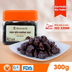 Thumbnail Ô mai (xí muội) mận dẻo không hạt Hồng Lam, dạng hộp. Có vị chua, ngọt, dẻo 2